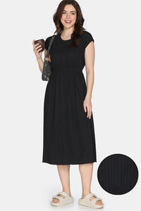 Zivame 2 Mile Fashion Knit Poly Loungewear Dress - Black Beauty — thumbnail 2